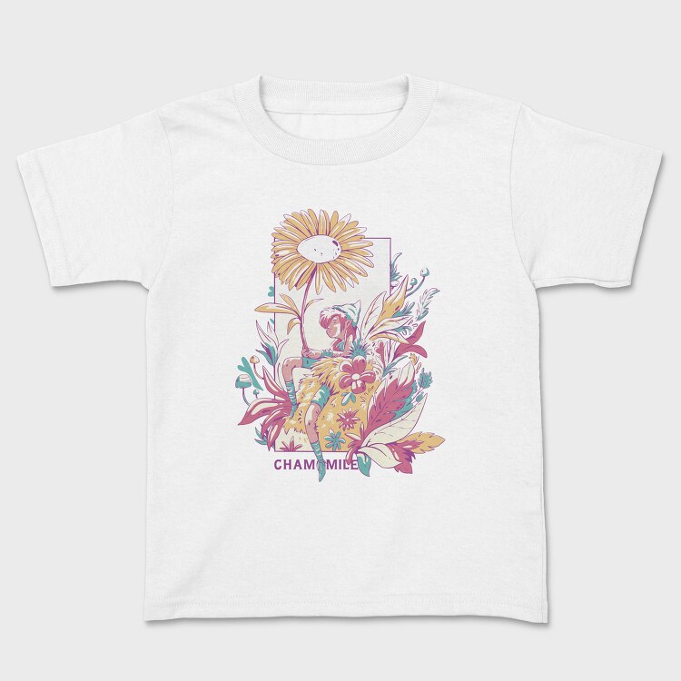 Fairy In Chamomile Flower Field Fairycore, Tricou Copii