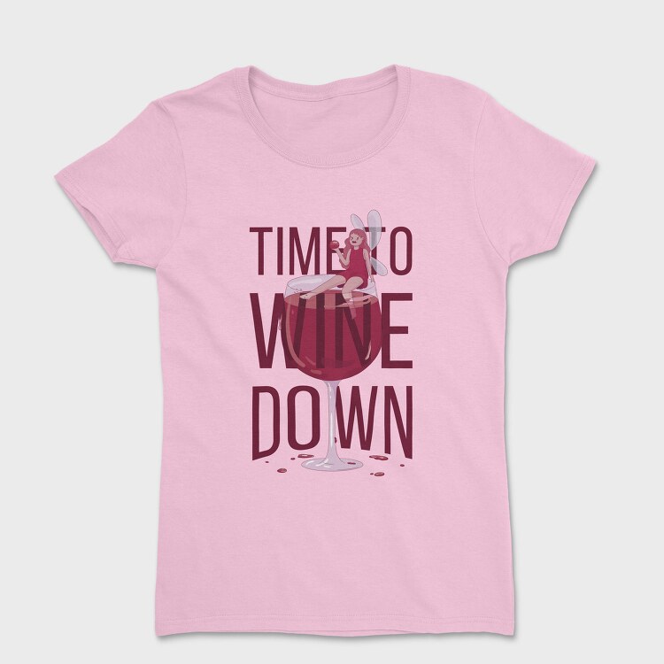 Fairy In Wine Glass Wine, Tricou Femei