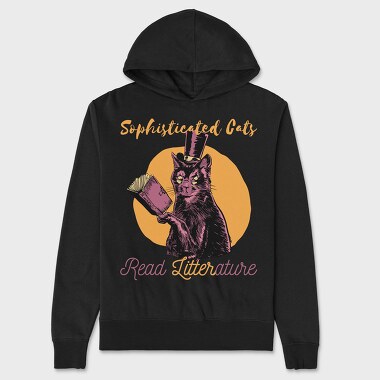 Fancy Cat Literature Litterature, Hanorac Oversize Barbati (Unisex)