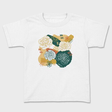 Abstract Carnation Flowers, Tricou Copii