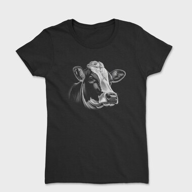 Farm Cow Portrait, Tricou Femei