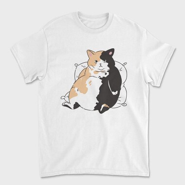 Fat Cat Resting, Tricou Barbati (Unisex)