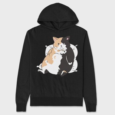 Fat Cat Resting, Hanorac Oversize Barbati (Unisex)