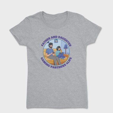 Father And Daughter Gaming, Tricou Femei