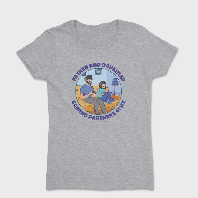 Father And Daughter Gaming, Tricou Femei