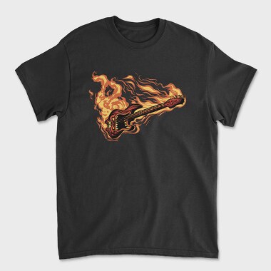 Fire Bass Guitar Devil, Tricou Barbati (Unisex)