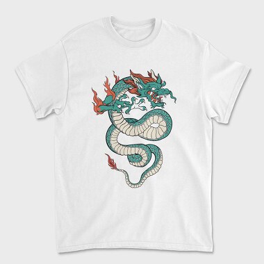 Fire Flames Dragon, Tricou Barbati (Unisex)