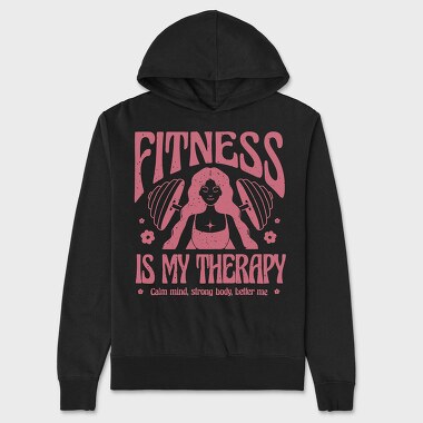 Fitness Is My Therapy Gym, Hanorac Oversize Barbati (Unisex)