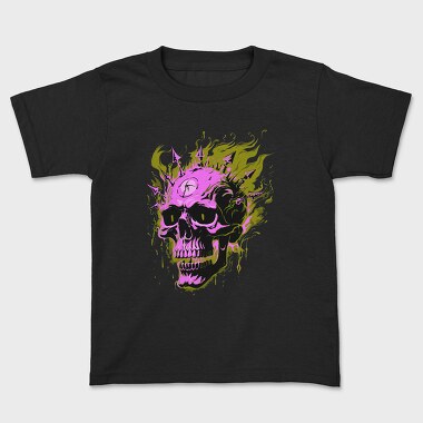 Flaming Punk Skull, Tricou Copii