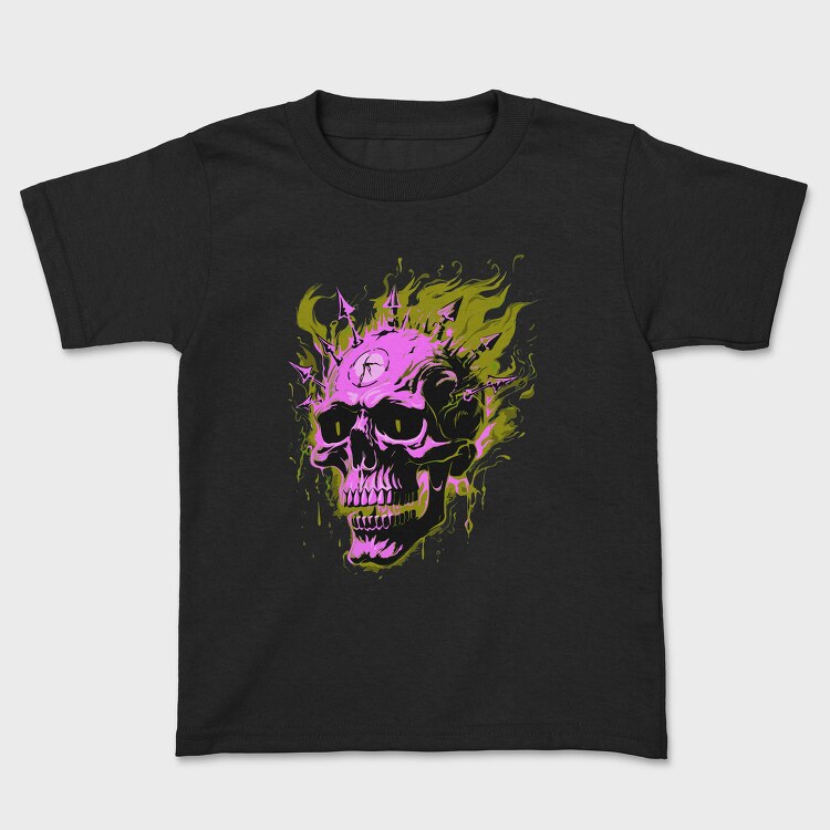 Flaming Punk Skull, Tricou Copii