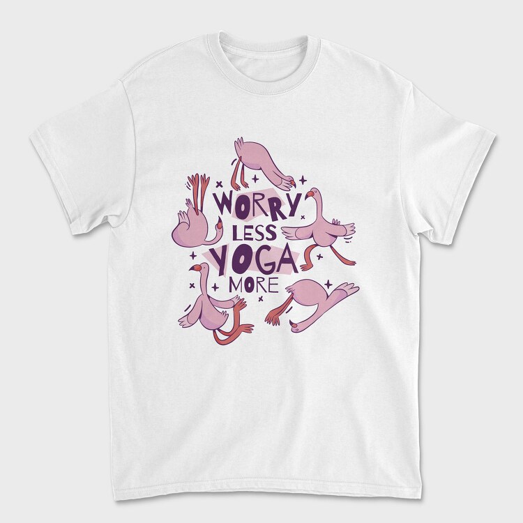 Flamingo Doing Yoga Worry, Tricou Barbati (Unisex)