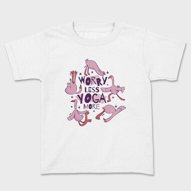 Flamingo Doing Yoga Worry, Tricou Copii
