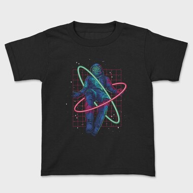 Floating Astronaut Neon Psicodelic, Tricou Copii