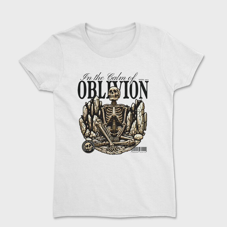 Oblivion Skeleton Quote, Tricou Femei
