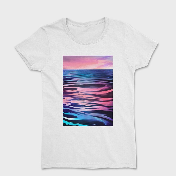 Ocean Surface Landscape Painting, Tricou Femei