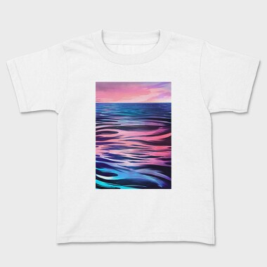 Ocean Surface Landscape Painting, Tricou Copii