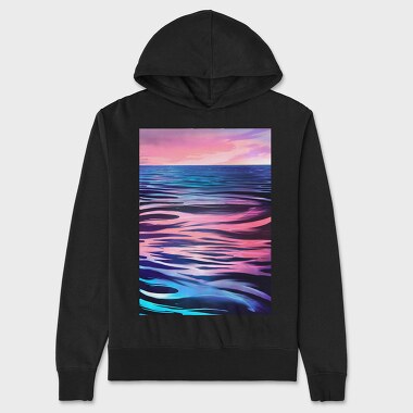 Ocean Surface Landscape Painting, Hanorac Oversize Barbati (Unisex)