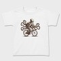 Octopus On Bicycle Ride, Tricou Copii