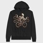 Octopus On Bicycle Ride, Hanorac Oversize Barbati (Unisex)