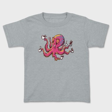 Octopus With Coffee Cups, Tricou Copii