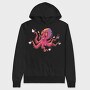 Octopus With Coffee Cups, Hanorac Oversize Barbati (Unisex)
