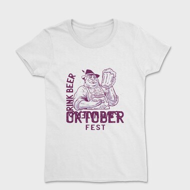 Oktoberfest Man With Beer Tote, Tricou Femei