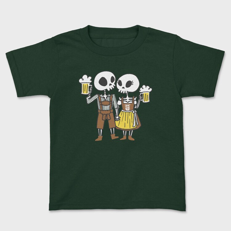 Oktoberfest Skeleton Couple, Tricou Copii