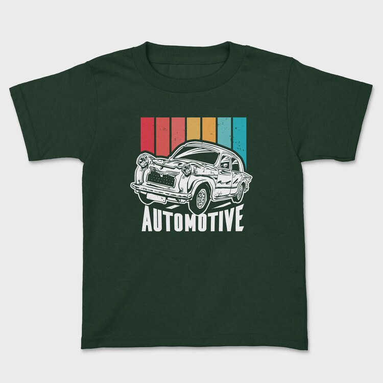 Old Car Retro Sunset, Tricou Copii