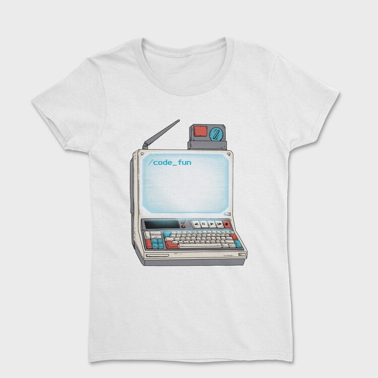 Old Computer Technology Code Fun, Tricou Femei