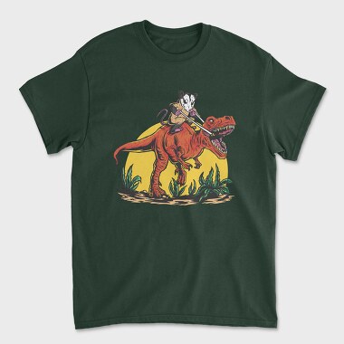 Opossum Riding T Rex Dinosaur, Tricou Barbati (Unisex)
