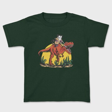 Opossum Riding T Rex Dinosaur, Tricou Copii