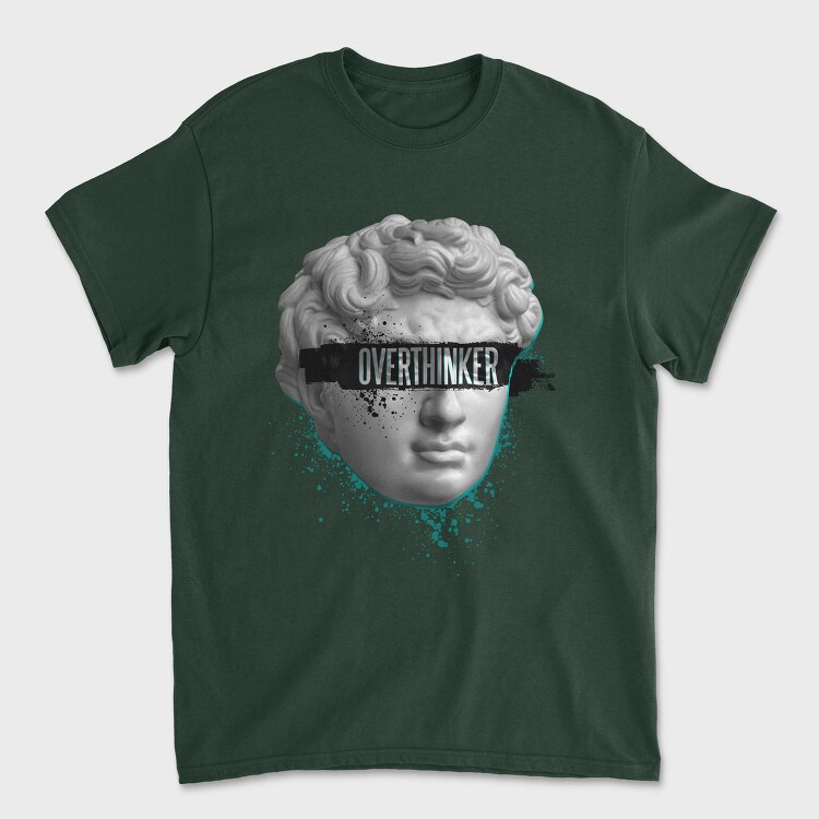 Overthinker Statue Head, Tricou Barbati (Unisex)