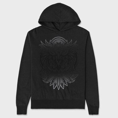 Owl Bird Animal Tribal, Hanorac Oversize Barbati (Unisex)