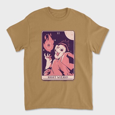 Owl Wizard Mystical Tarot Card Night Wizard 06, Tricou Barbati (Unisex)