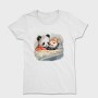 Panda And Mouse Cuddle Mice Hug, Tricou Femei