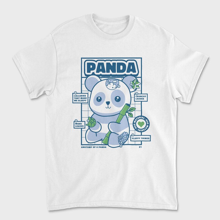 Panda Bear Animal Anatomy, Tricou Barbati (Unisex)