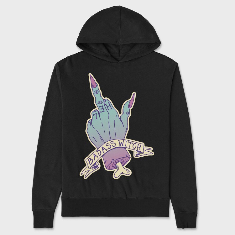 Pastel Goth Badass Witch, Hanorac Oversize Barbati (Unisex)