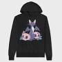Pastel Goth Bat Cat Cute, Hanorac Oversize Barbati (Unisex)