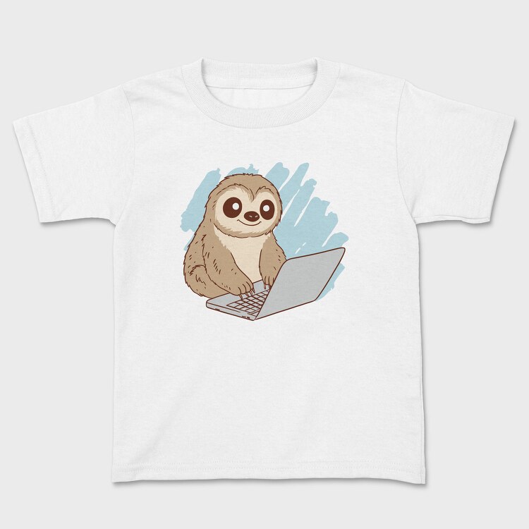 Sloth Using Computer, Tricou Copii