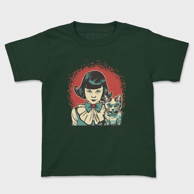 Diabolic Girl And Cat, Tricou Copii