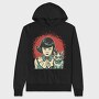Diabolic Girl And Cat, Hanorac Oversize Barbati (Unisex)