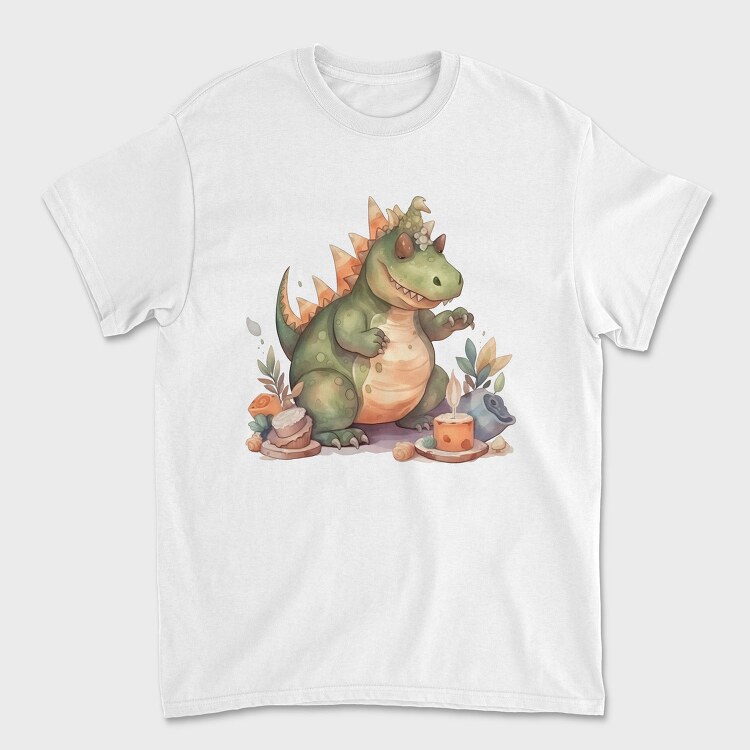 Dinosaur Fantasy Watercolor Birthday Tote, Tricou Barbati (Unisex)