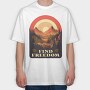 Mountain Sun Find Freedom, Tricou Oversize Barbati (Unisex)