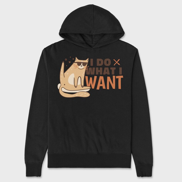 Do What I Want Funny Cat Sunglasses Creators Ep, Hanorac Oversize Barbati (Unisex)