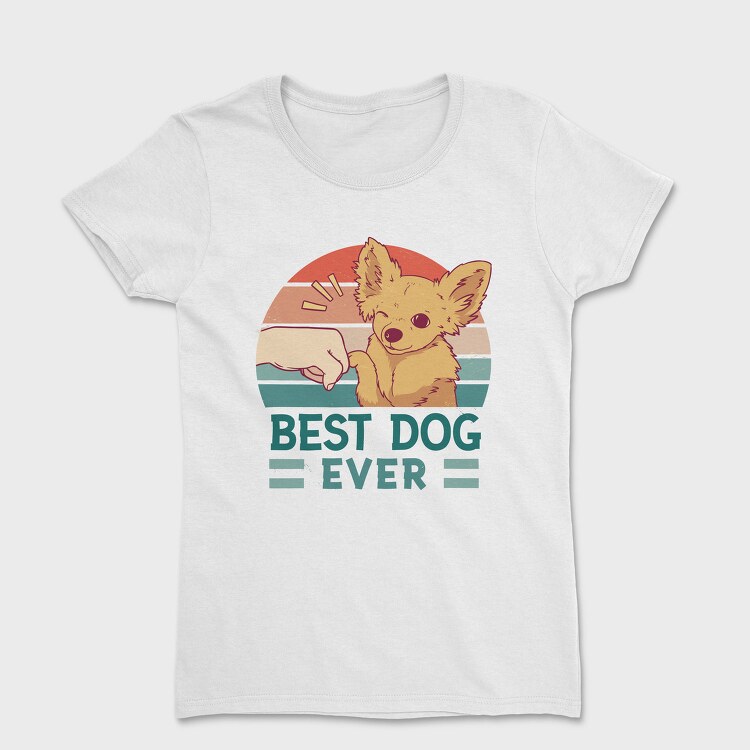 Dog And Human Retro Sunset Best Ever, Tricou Femei