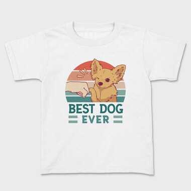 Dog And Human Retro Sunset Best Ever, Tricou Copii