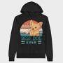 Dog And Human Retro Sunset Best Ever, Hanorac Oversize Barbati (Unisex)
