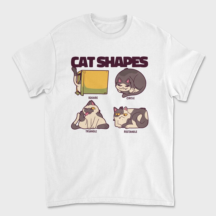 Funny Cat Shapes, Tricou Barbati (Unisex)