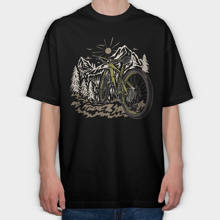Mountain Bike, Tricou Oversize Barbati (Unisex)
