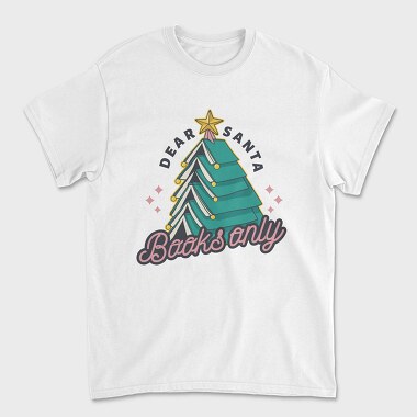 Funny Christmas Books Tree, Tricou Barbati (Unisex)